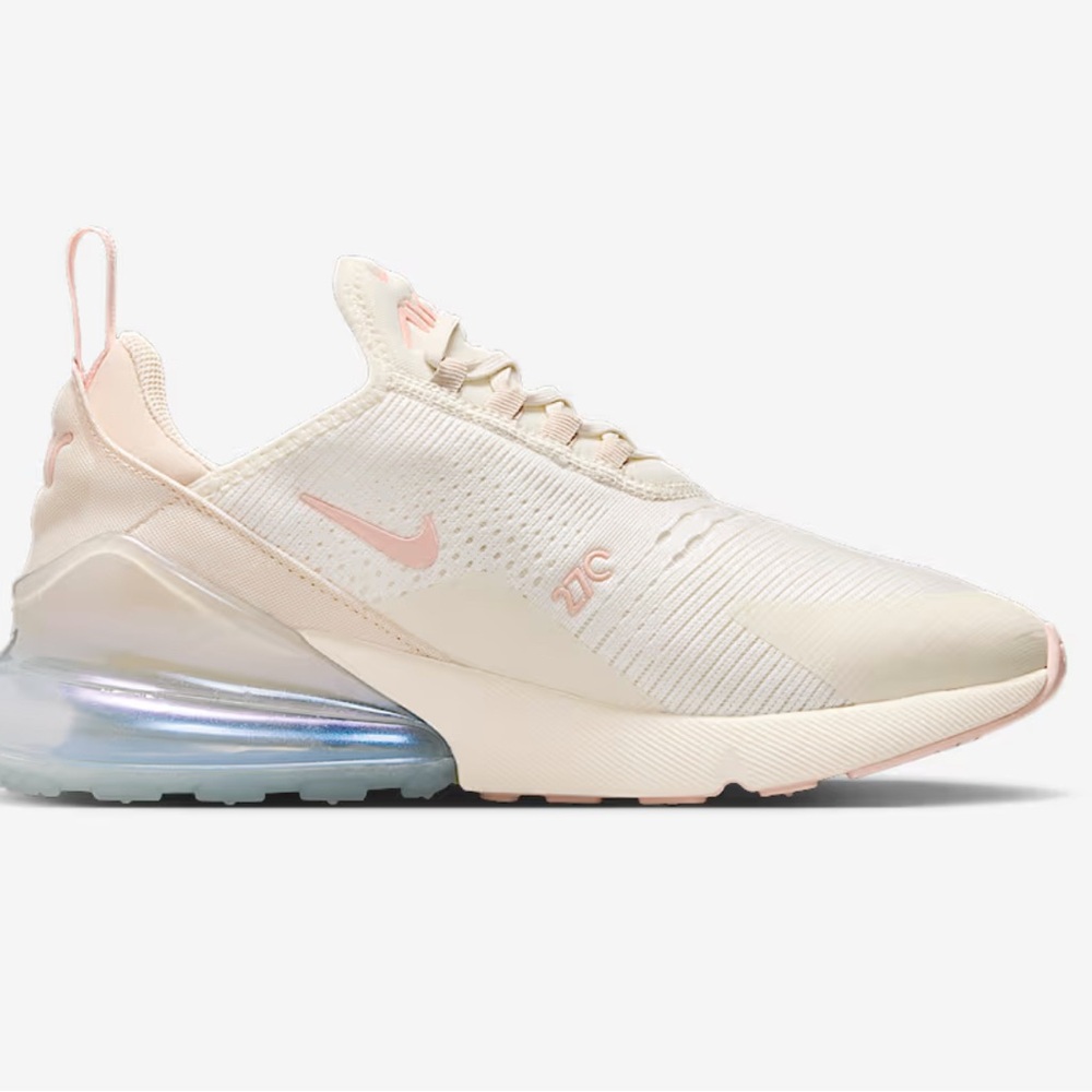 Nike Women's Air Max 270 in Cream and Pink